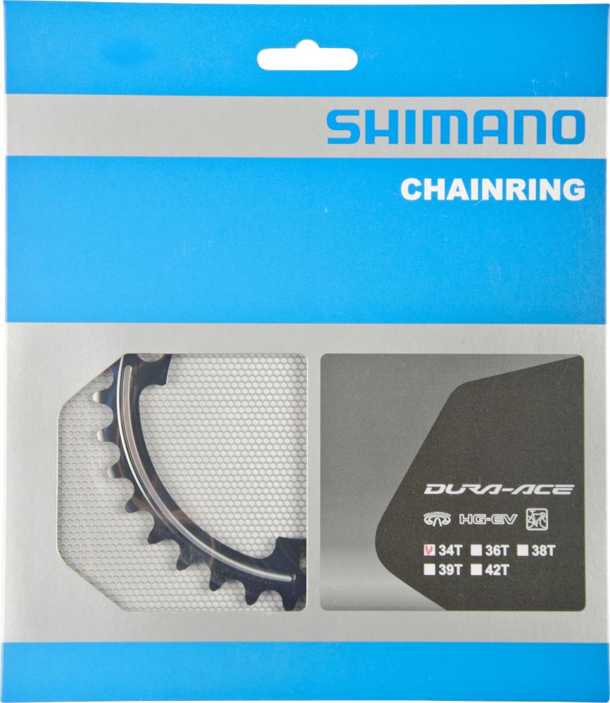 SHIMANO Kettenblatt DURA-ACE FC-9000 34Z Schwarz - präziser Antrieb für Rennräder