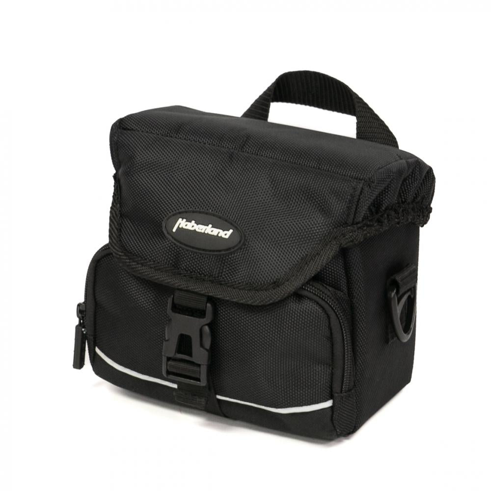 Haberland Lenkertasche 2l Mini schwarz - kompakte Lenkertasche mit KLICKfix für E-Bikes