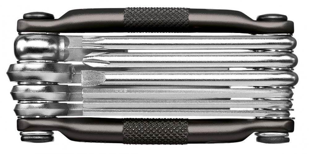 Crankbrothers M10 Multitool Midnight Edition Hochwertiges 10-in-1 Fahrradwerkzeug mit Seitengriffen für sicheren Halt, ideal für unterwegs