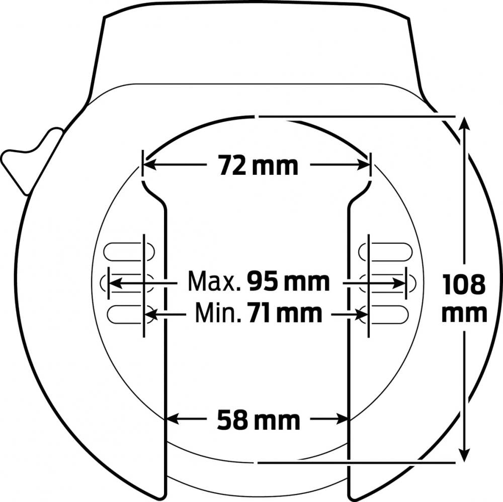 AXA Rahmenschloss Atlas einzeln 58 mm - extra starker Diebstahlschutz