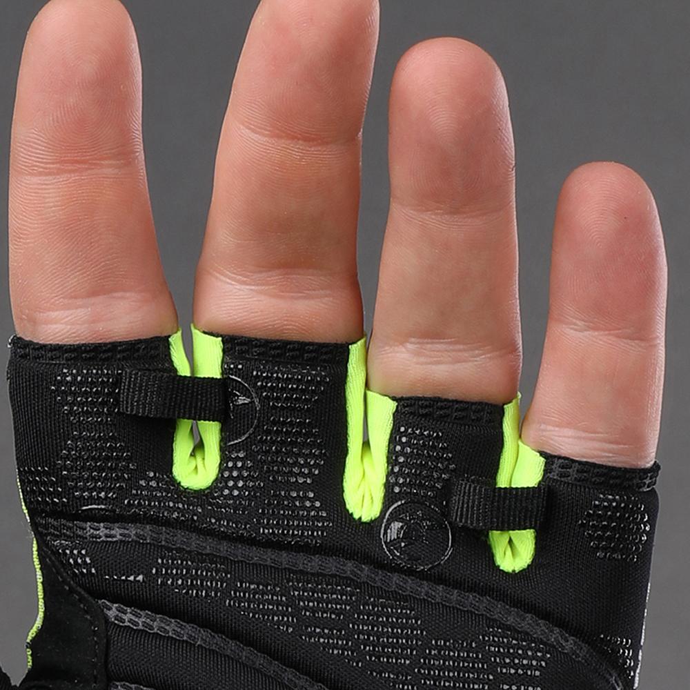CHIBA Solar II - Radhandschuhe S schwarz/neongelb, atmungsaktiv & leicht gepolstert