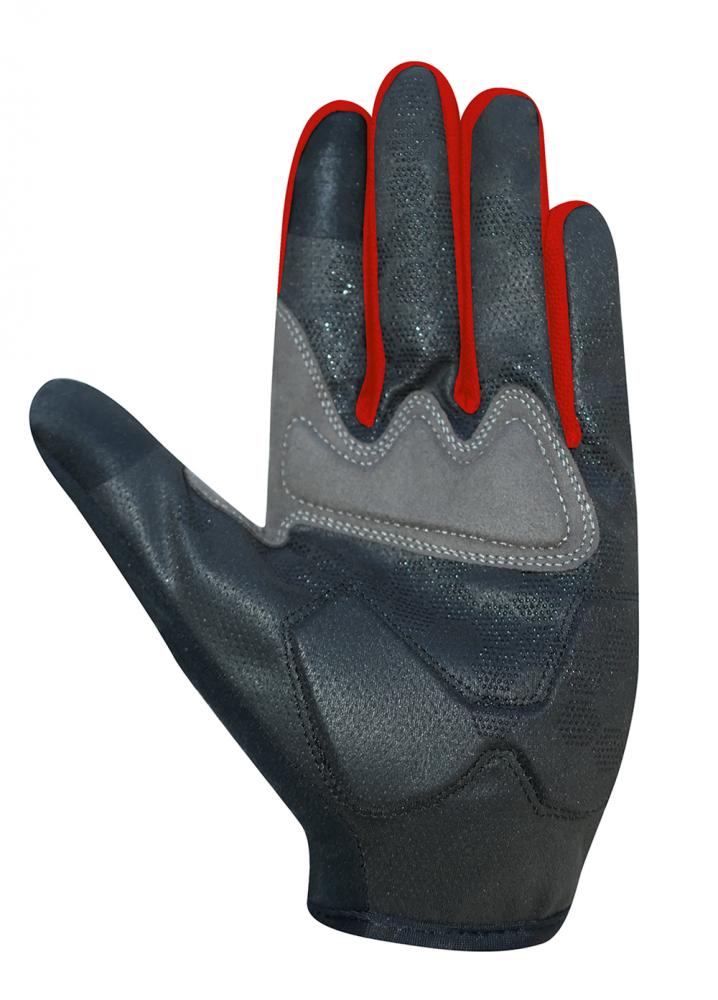 CHIBA Gel Performer - Radhandschuhe kurzfinger, schwarz/rot, Größe M