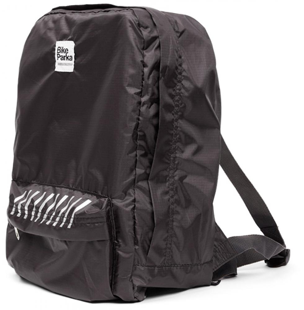 BikeParka Backpack Packable Rucksack One Size Black - ultraleichter, wetterfester Tagesrucksack