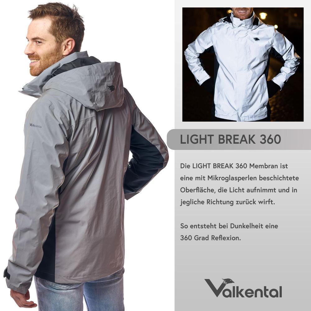 Valkental Jacke 3in1 Smart Jacket wasserdichte Jacke mit Fleece Zipp-In Herren M grau