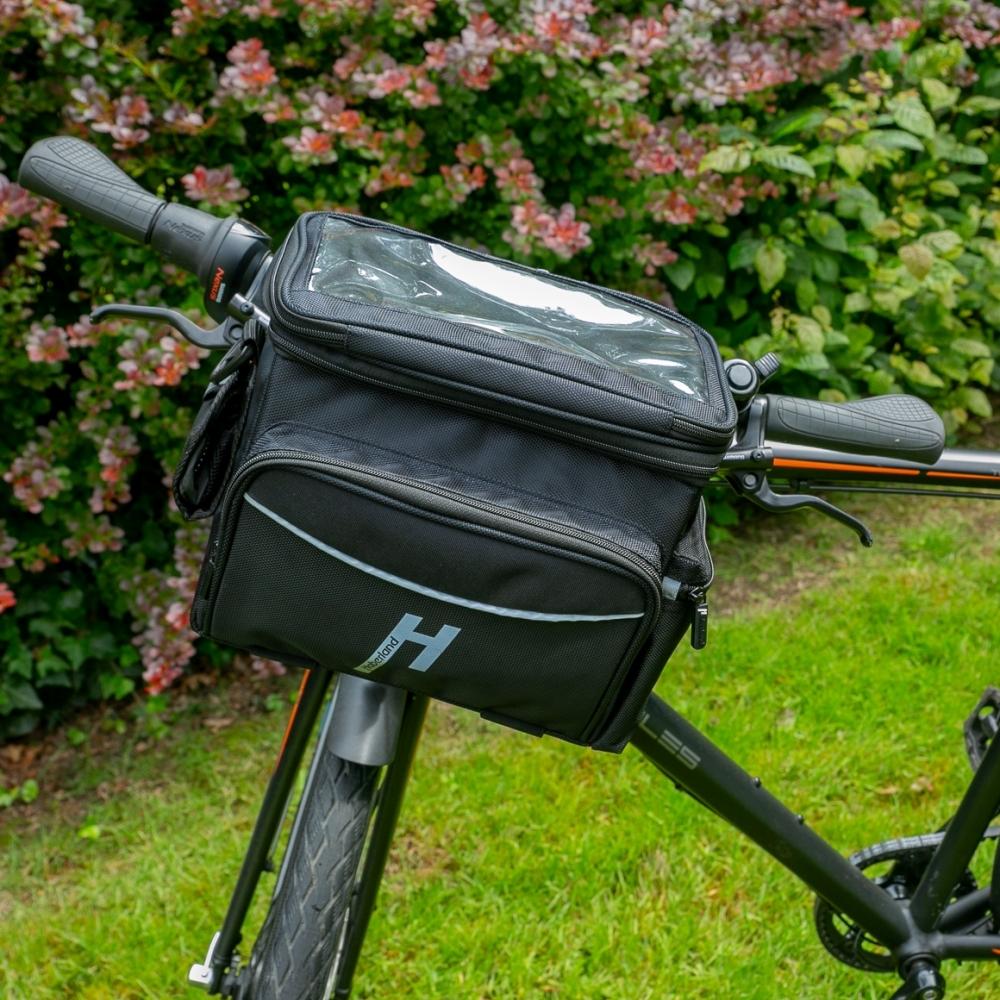 Haberland Lenkertasche 10l Max Plus schwarz - vielseitige Lenkertasche mit KLICKfix