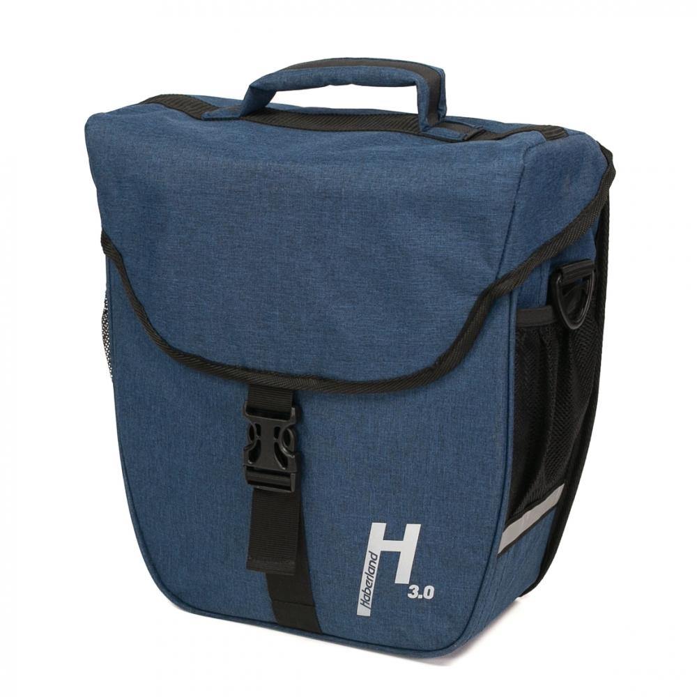 Haberland Einzeltasche 14l Basic 3.0 blau - praktische Fahrradtasche mit klappbarem Volumen