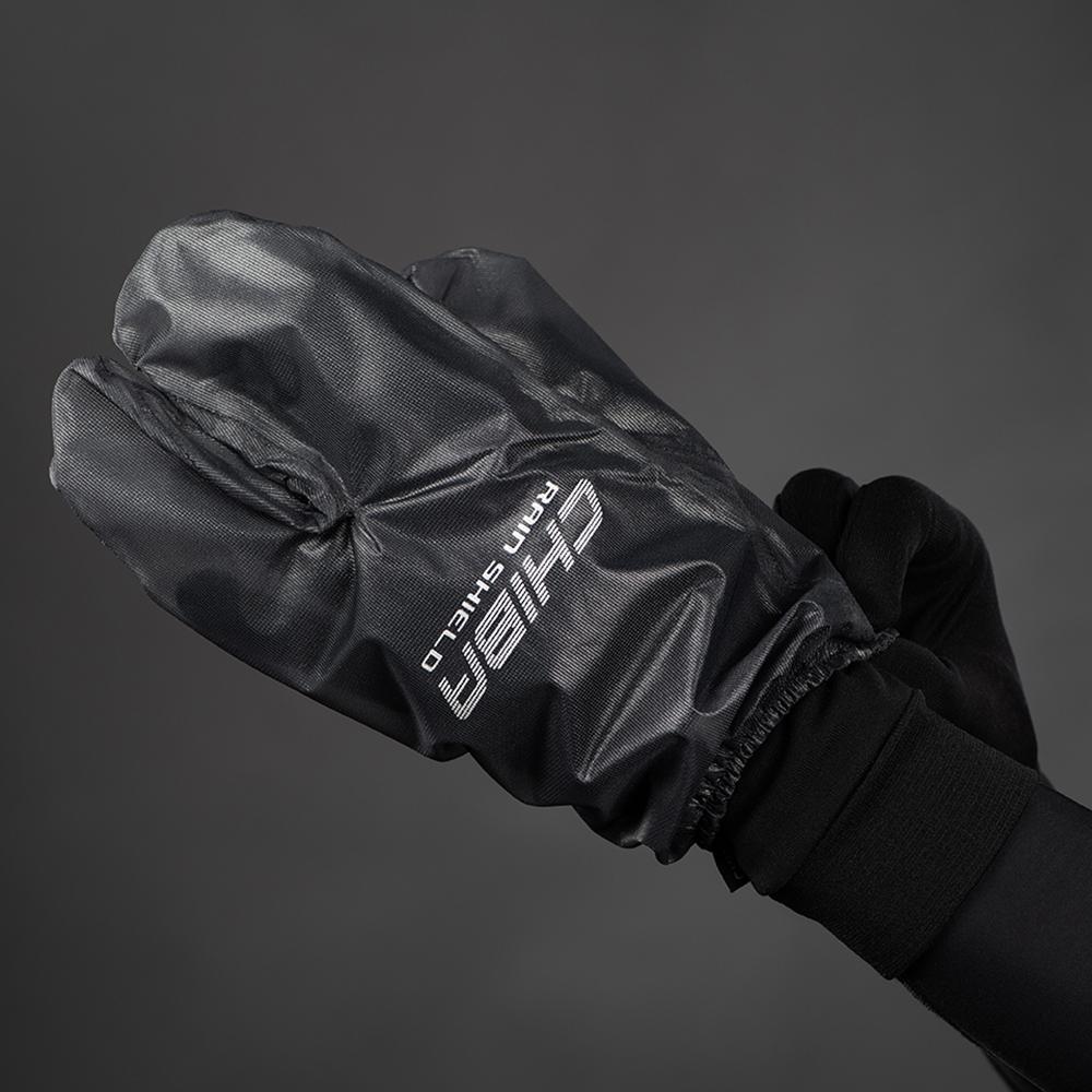 CHIBA Rain Shield Superlight - Lobster-Überzughandschuh, wind- & wasserabweisend, Größe M, schwarz