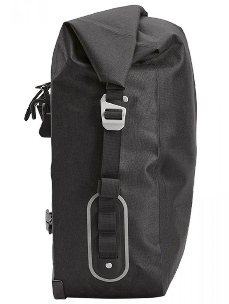 BROOKS Scape Pannier Large Black - wasserdichte Fahrradtasche 18-22 Liter aus 600D Polyester mit Hypalon-Details - 760 g leicht, 320x160x400-600 mm