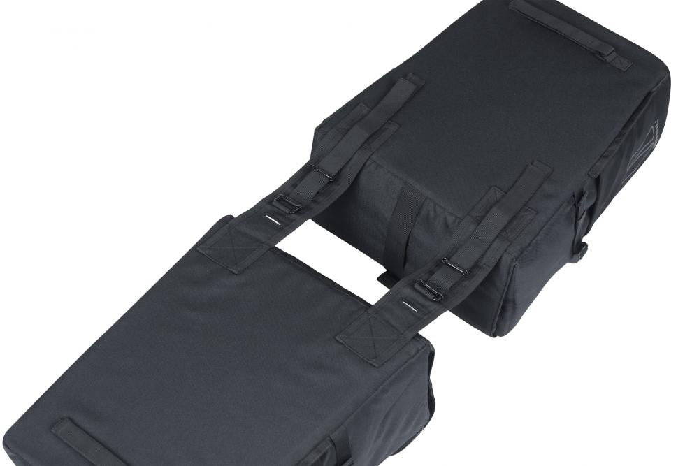 Basil Move Doppelpacktasche 30 Liter schwarz - wasserabweisend mit Reflex-Details & Universal-Bridge