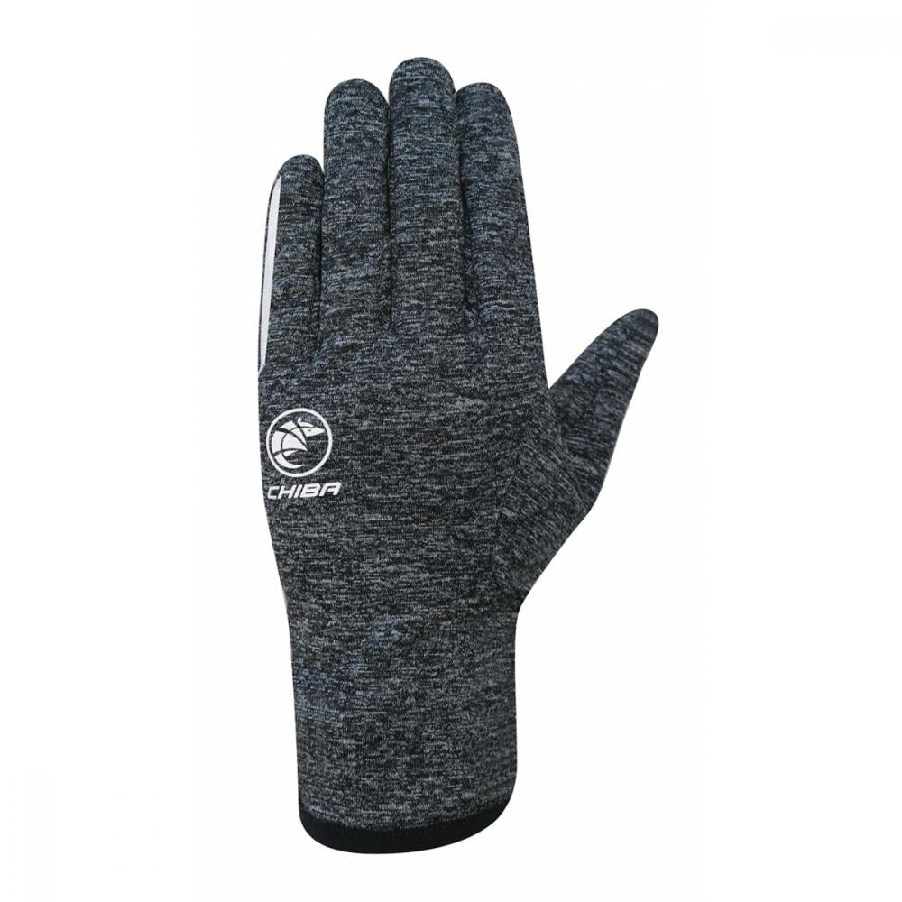 CHIBA New York Marathon - Thermostretch Radhandschuhe dunkelgrau, M, Touchfunktion