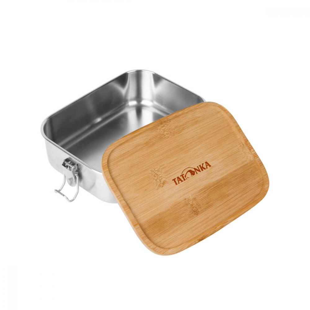 Tatonka Lunch Box I 800 Bamboo - Lunchbox Unisex mit Bambusdeckel und Silikondichtung