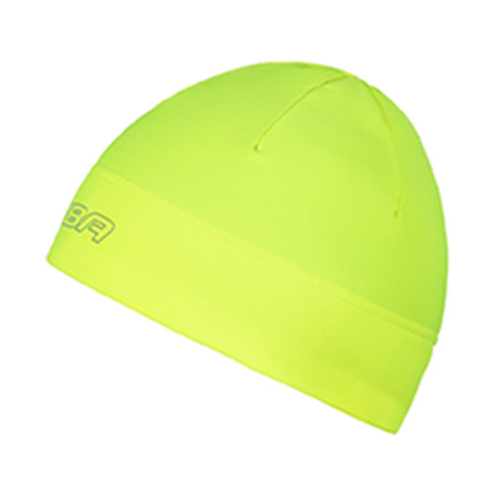 CHIBA Thermofleece Mütze - S/M, neongelb, atmungsaktiv, reflektierend