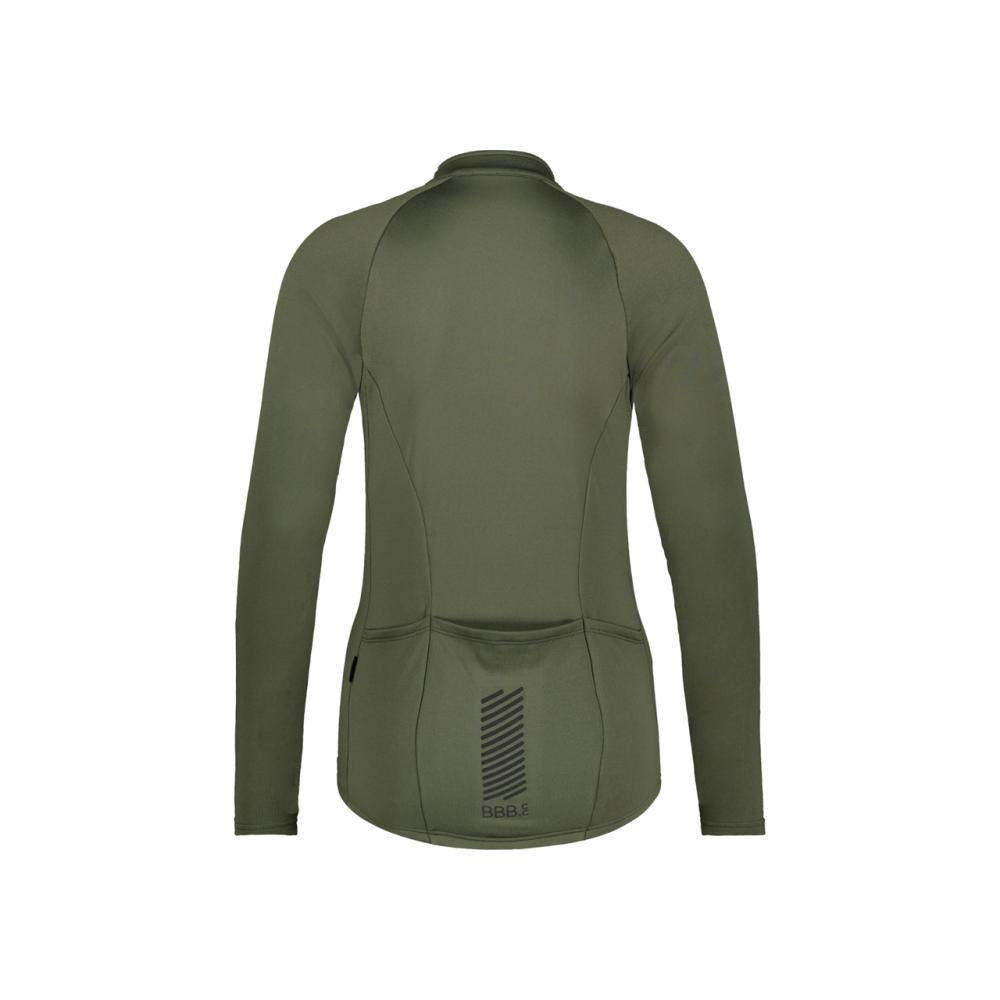BBB Cycling Trikot Transition l.a. L olive - bequemes Langarm-Radtrikot für Frühjahr und Herbst