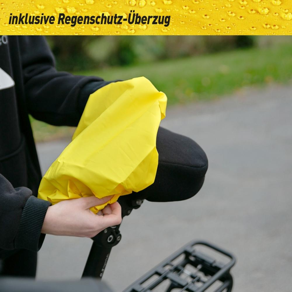 Haberland Sattelbezug Perlon Größe XXL schwarz - komfortabler Visco-Sitz mit Regenschutz