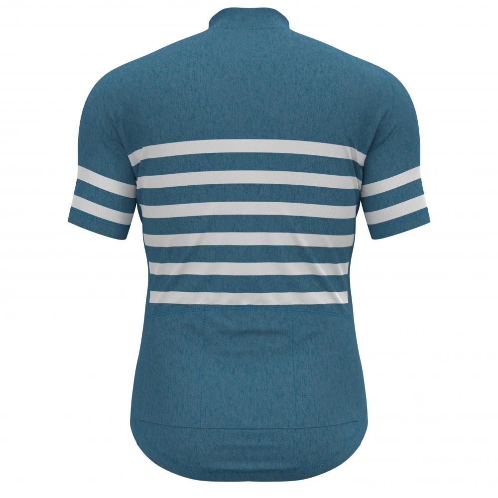 Odlo Stand-up collar full zip Essential mykonos blue white Größe M