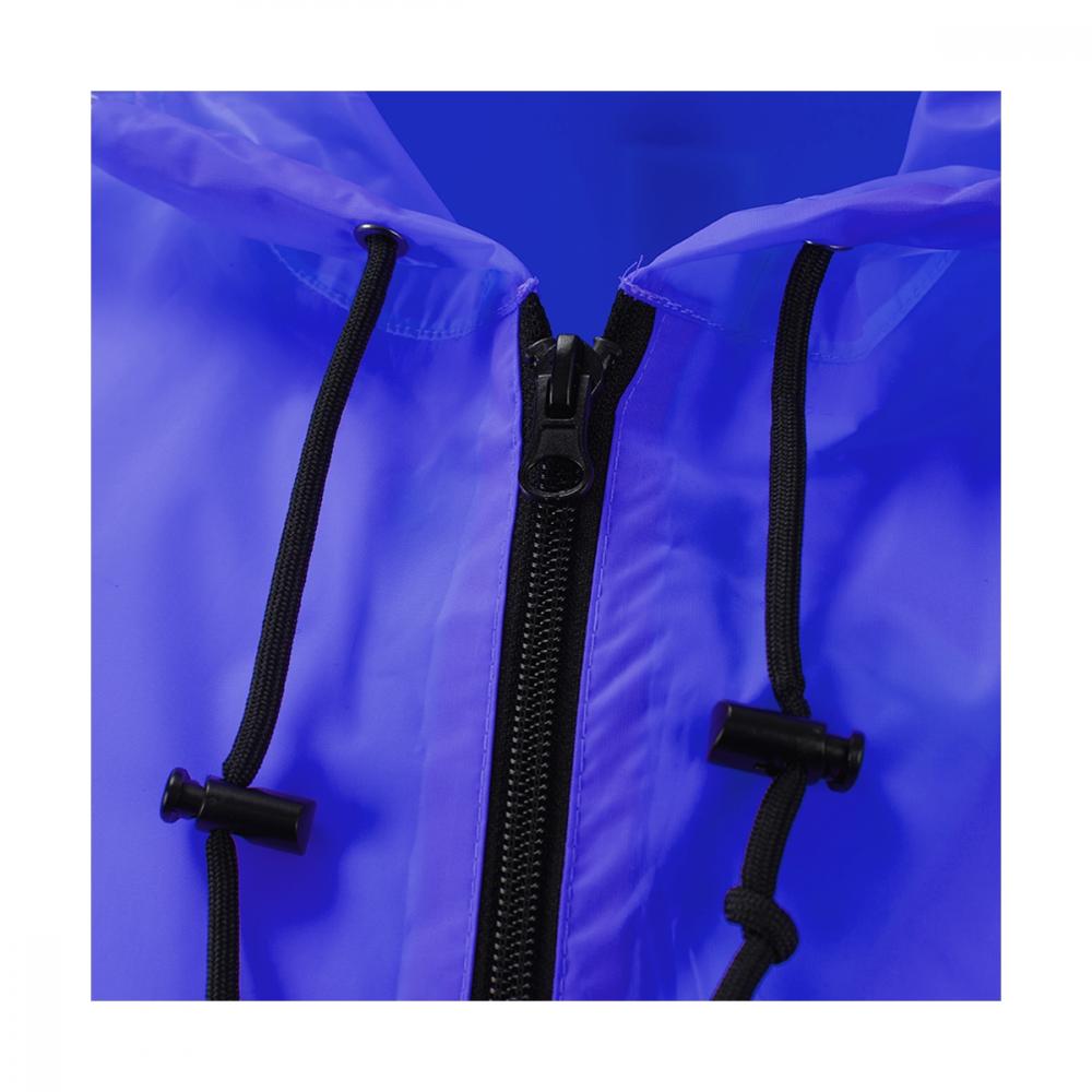 CHIBA Regenponcho - wasserdicht, winddicht, reflektierend, Größe M/L, royal