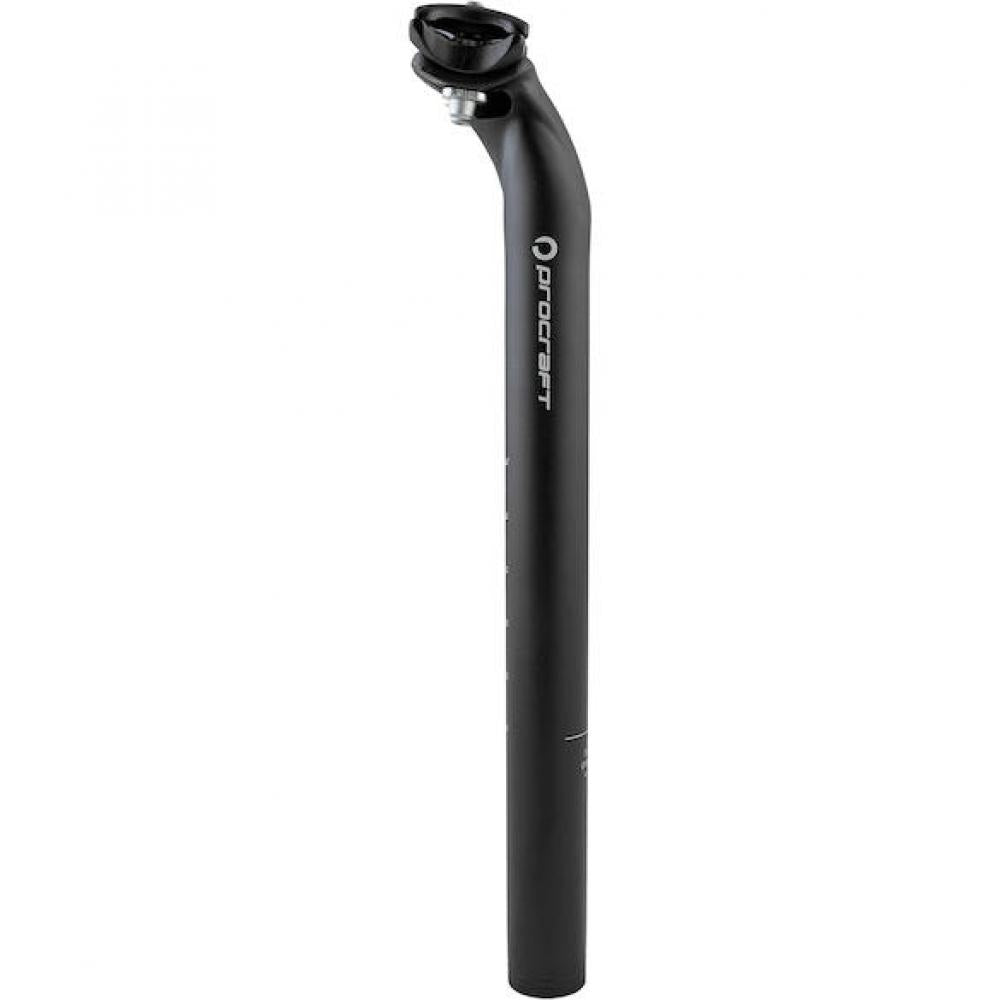 Procraft Sattelstütze Classic 2-Bolt Ø 27,0 x 350 mm Schwarz - robuste Aluminium-Sattelstütze