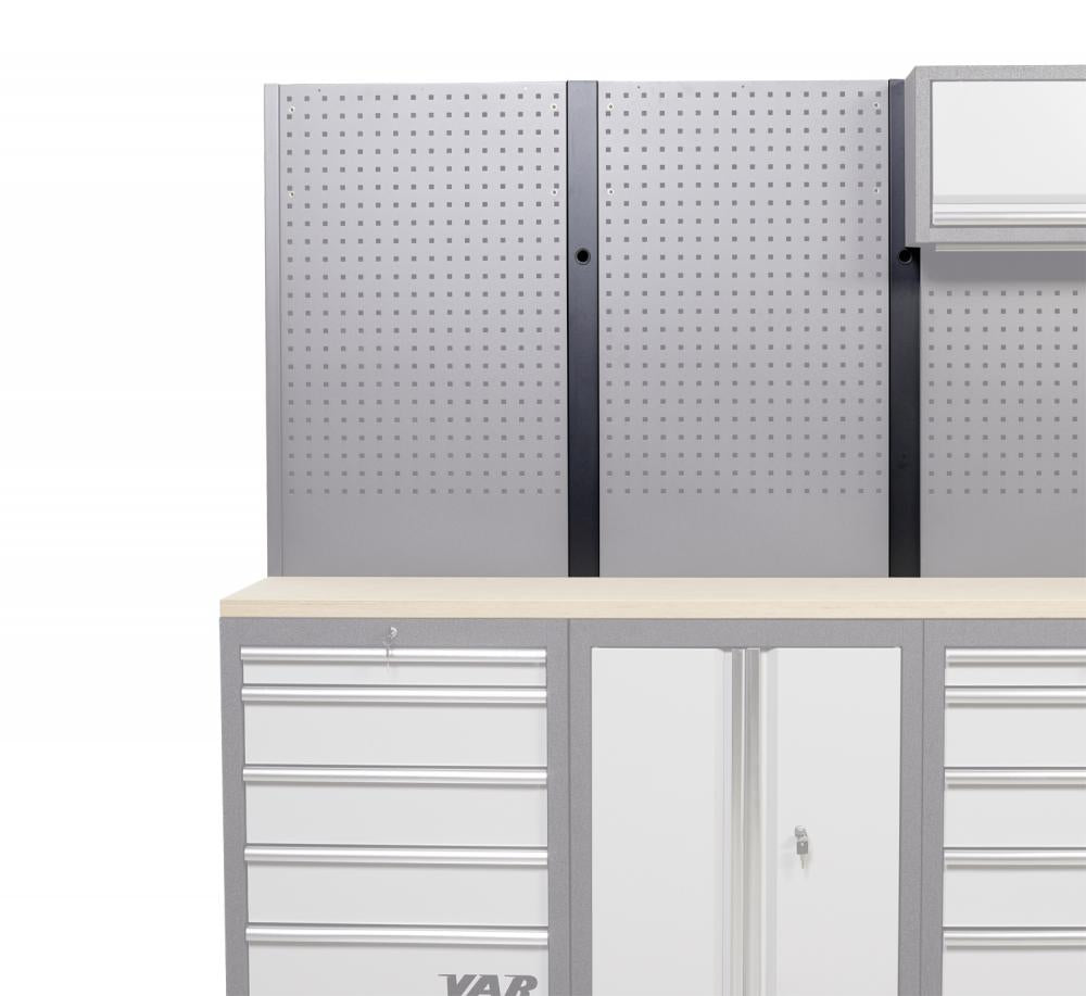 VAR Verbindungselement breit 1420 x 65 65 schwarz - stabiles Modul für Werkstattsysteme