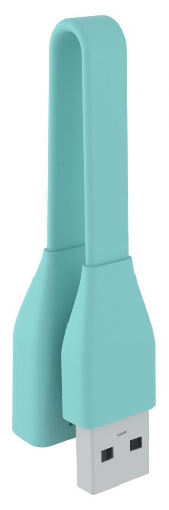 Knog USB Verlängerungskabel Türkis, flexibel und kompakt, mit USB-A Stecker.