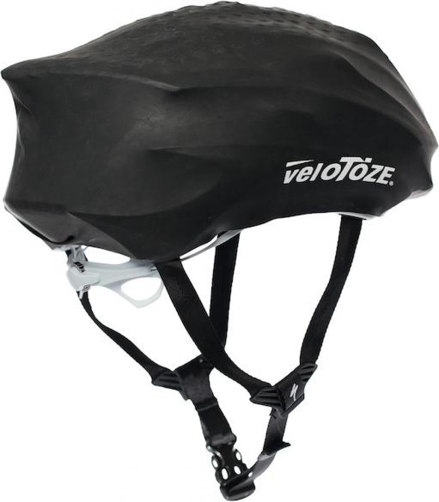 VeloToze Helmüberzug schwarz/rot/gelb onesize schwarz - wasserdichter Wetterschutz für Road-Helme