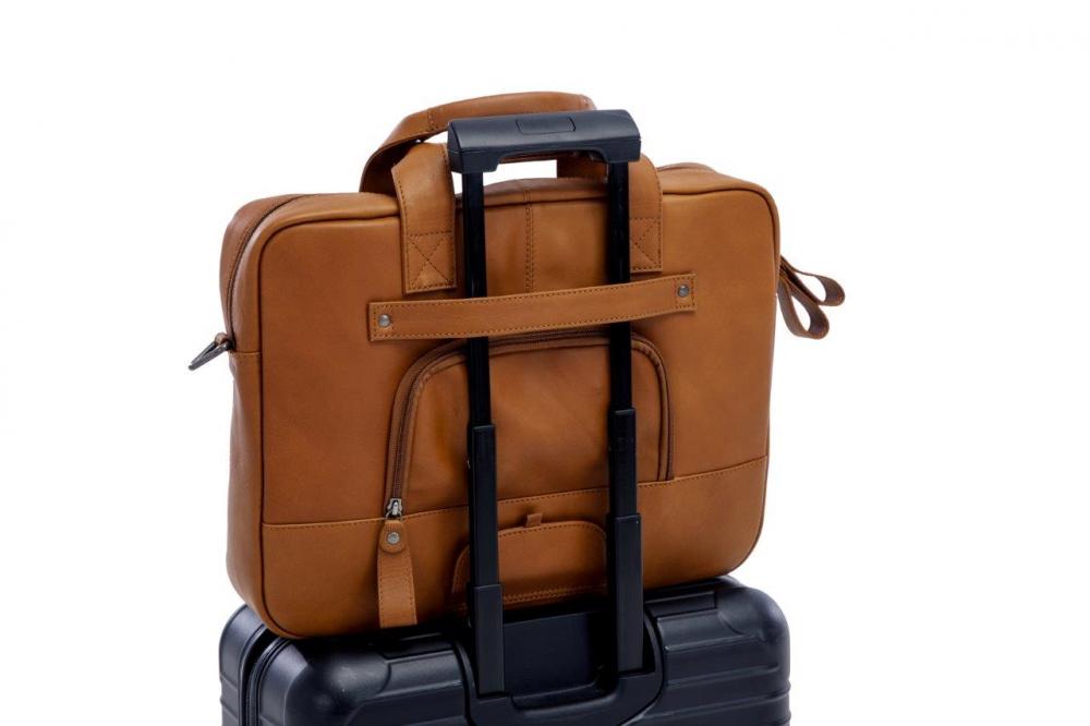 New Looxs Radtasche Luko Leather Cognac 15 Zoll - elegante Bike-Office-Tasche