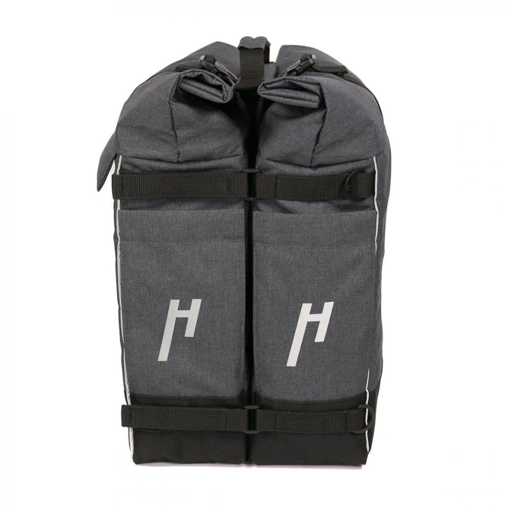 Haberland Rucksack-Doppeltasche Double Loader anthrazit - flexible Gepäckträger- und Rucksacklösung