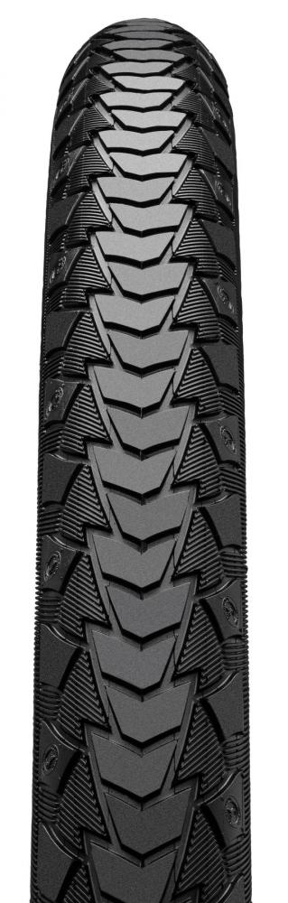 Continental eContact Plus 28x2.20 55-622 schwarz: Profilansicht des E-Bike Drahtreifens für bis zu 50 km/h.