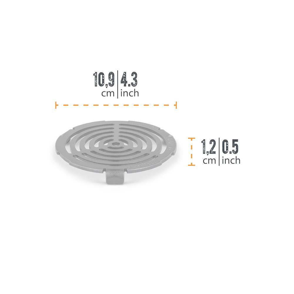 Petromax Atago Grillplatte Einsatz Grillrost aus geöltem Stahl für charakteristische Grillstreifen, passend für Atago Grill, 10,9 x 10,9 x 1,2 cm