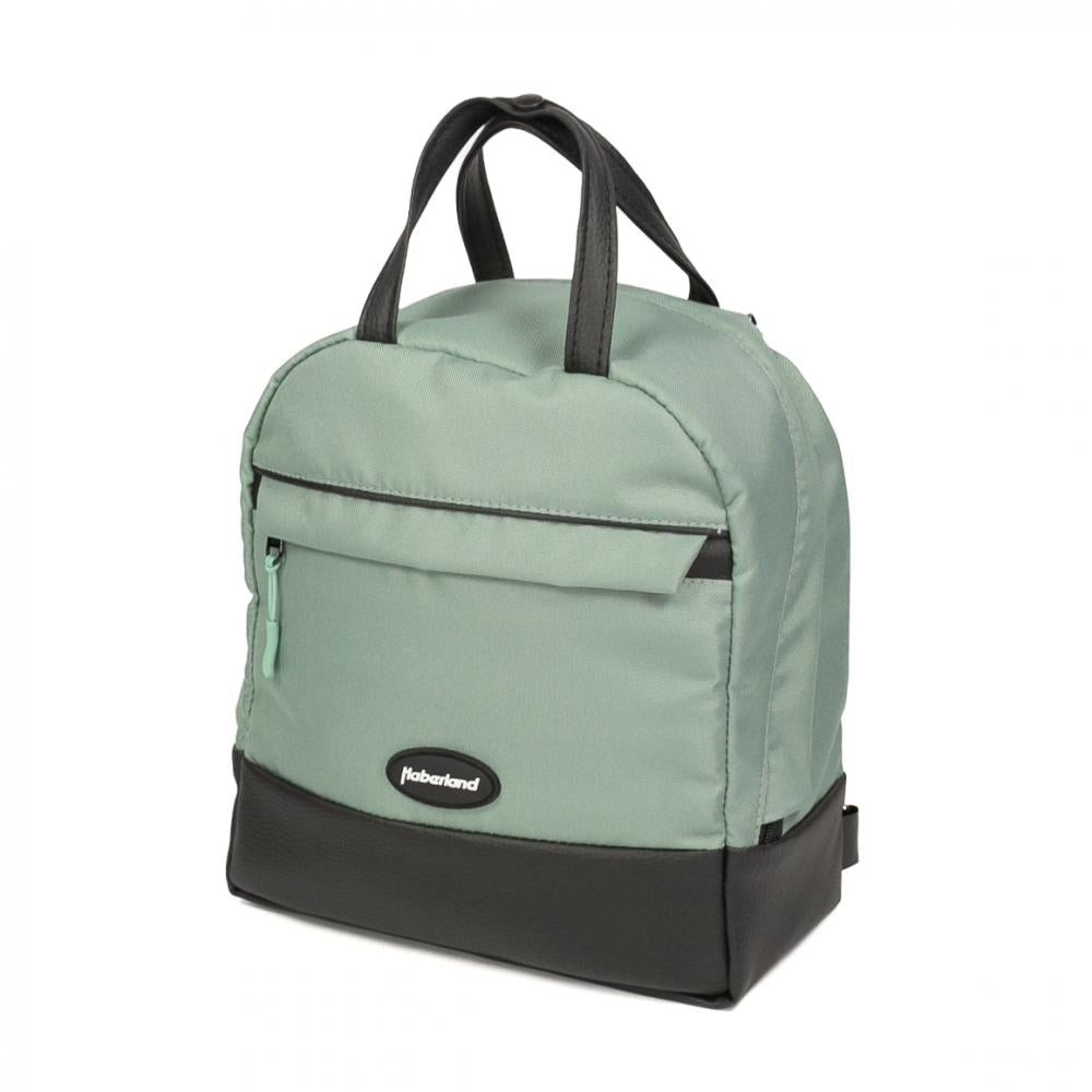 Haberland Rucksack-Lenkertasche Bella salbei/sw - flexible Lenker- und Rucksacktasche für E-Bikes