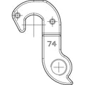 Merida Schaltauge DH-074 für MTB RD 074 schwarz - zuverlässiger Rahmen- und Schaltwerksschutz