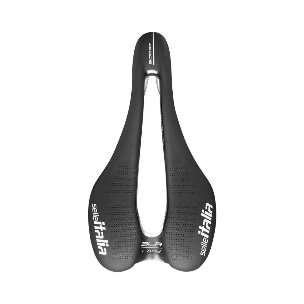 Selle Italia SLR Boost Lady TI 316 Superflow S3 - schwarzer Damen-Sattel mit Gel-Polster