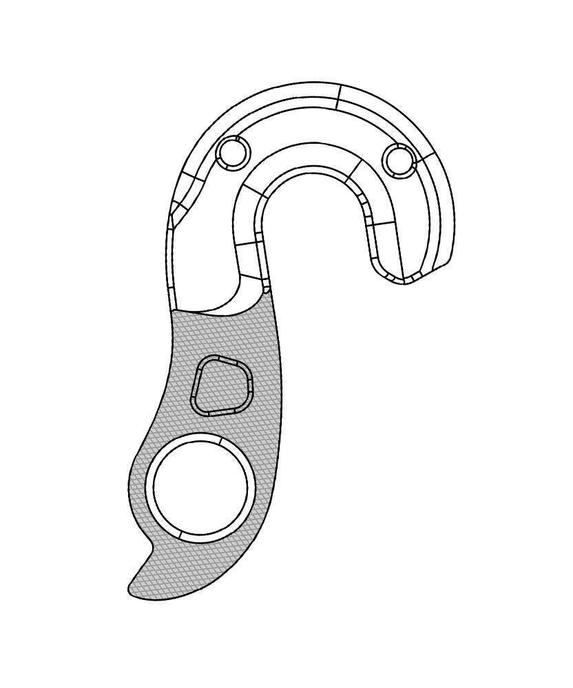Marwi Schaltauge GH-310 inkl. Schrauben auf Karte - Aluminium-Ausfallende für Giant TCR, Contend, Langma, Avail, Fastroad