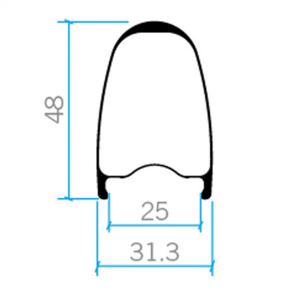 Vision Laufradsatz SC 48 i25 Disc 622x25x48 mm Schwarz - aero-starker Carbon-Allrounder
