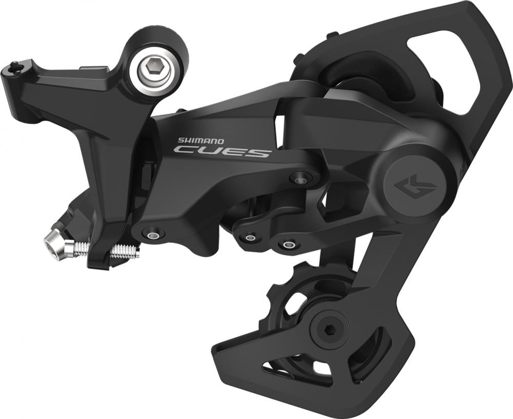 Schwarzes SHIMANO CUES RD-U4010 Schaltwerk für 9/10-fach City & Touring Fahrräder, zuverlässiges Schalten.