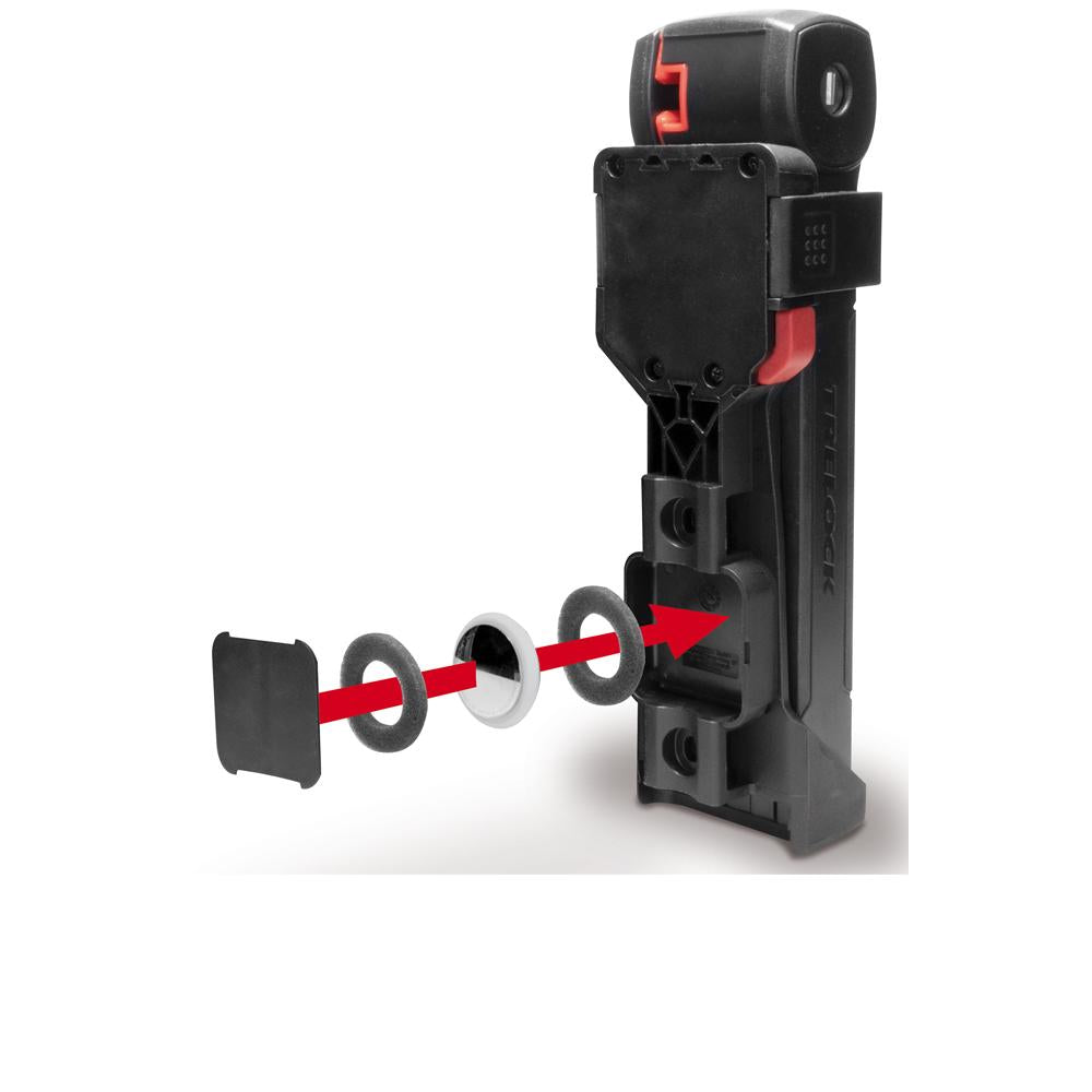 TRELOCK Faltschloss FS 380 TRIGO 100 380 - kompaktes Falt-Schloss mit Tracking-Funktion