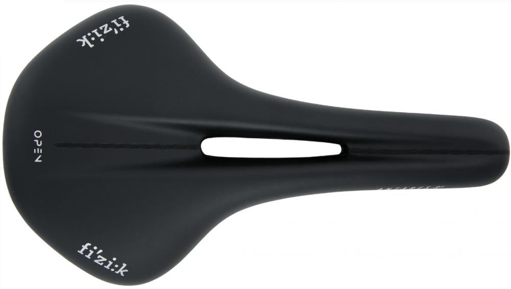 Fizik Antares R5 Open Large Fahrradsattel Schwarz, anatomische Aussparung, Carbon-verstärkte Nylon-Schale, 275x152mm, ideal für Rennradfahrer