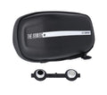 Schwarzes MRS TheRailbag S Tasche-Set mit Adapter und FidLock Rail für Fahrräder.