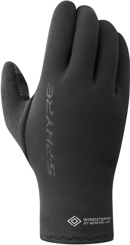SHIMANO S-PHYRE Thermal Gloves Handschuhe - thermische Radhandschuhe mit Windschutz Black S