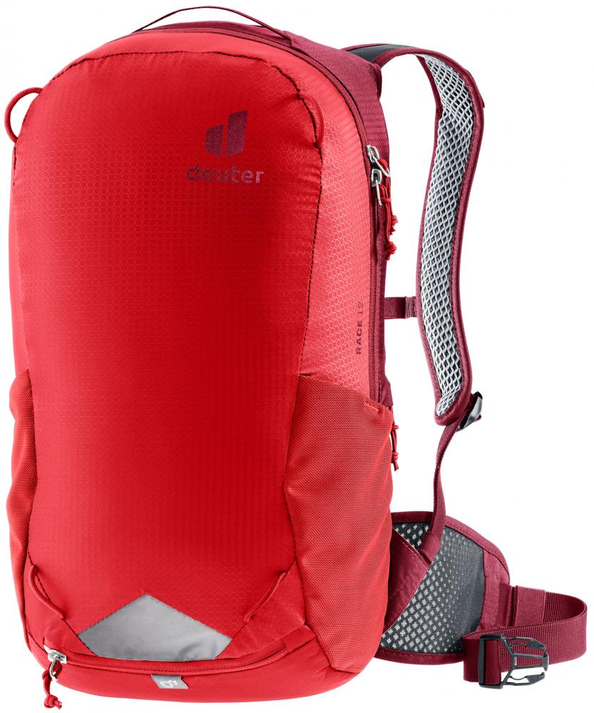 Deuter Race 12 Fahrradrucksack 12 Liter Rot - Leichter stabiler Rucksack für MTB & Rennrad