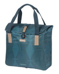 Basil Elegance Fahrradshopper estate blau, 20-26L, recyceltes PET, wasserabweisend, Hook-On-System, gepolsterte Gurte.