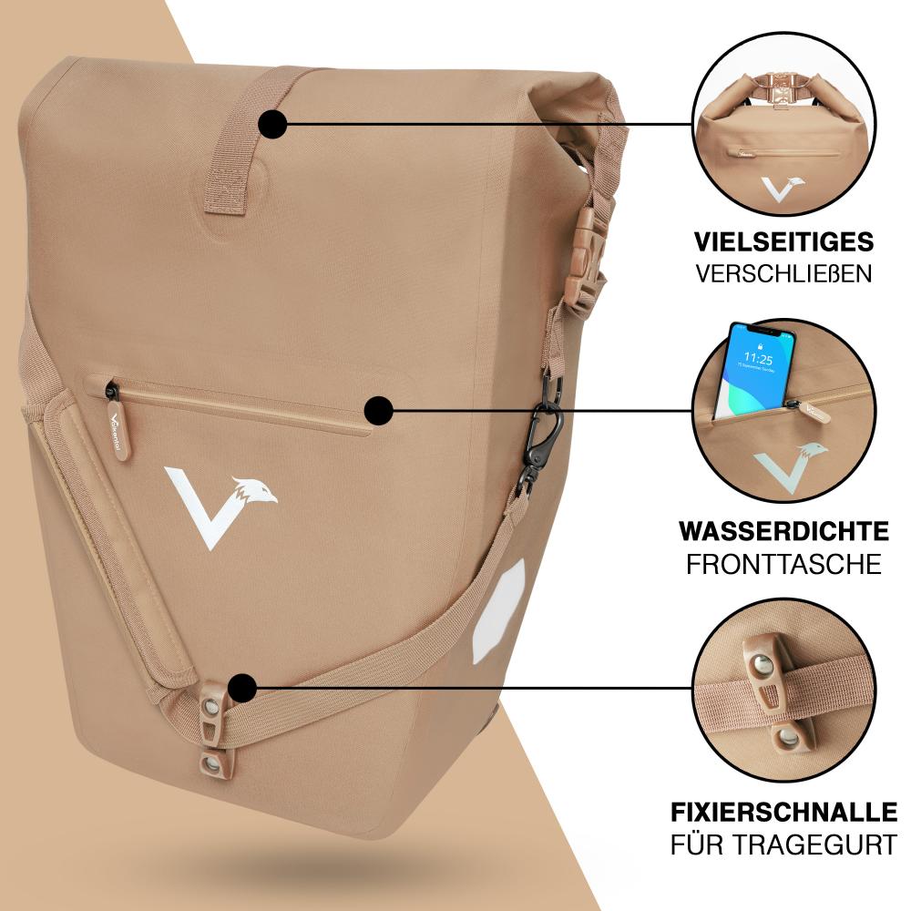 Valkental Gepäckträgertasche ValkOcean Sand