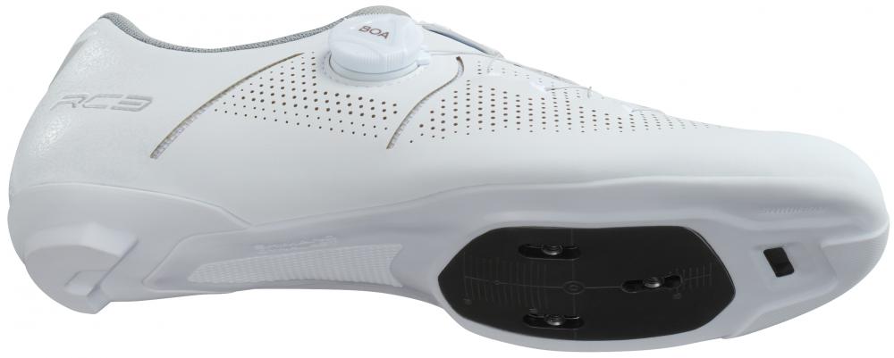 SHIMANO RC302W Damen Road SPD-SL Fahrradschuhe 37 Weiß mit BOA-Verschluss und perforiertem Obermaterial.