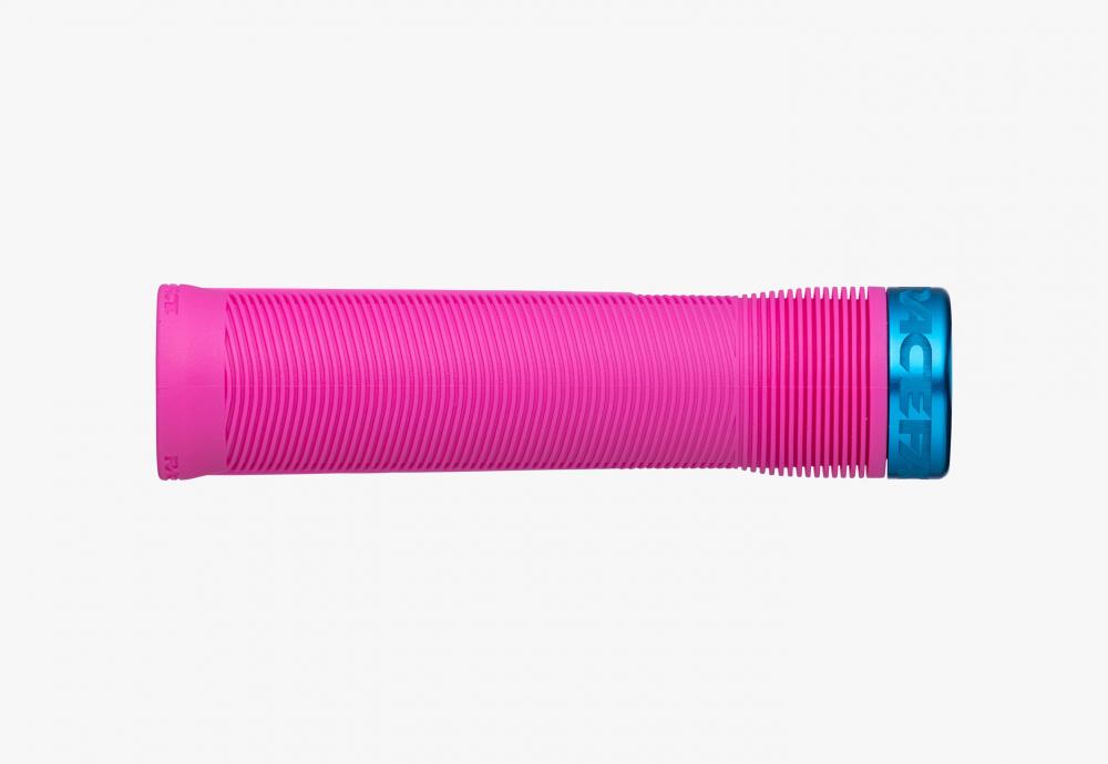 Race Face Chester Lock-On Griff 136/34mm magenta/turquoise - sicherer Halt in moderner Ausführung