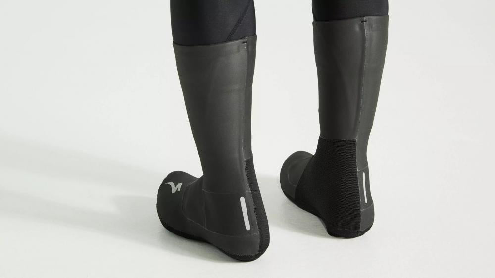 Neopren Überschuhe Schwarz XL/XXL - Wasserdichte Schuhüberzieher für Radsport & Outdoor - Schutzblech