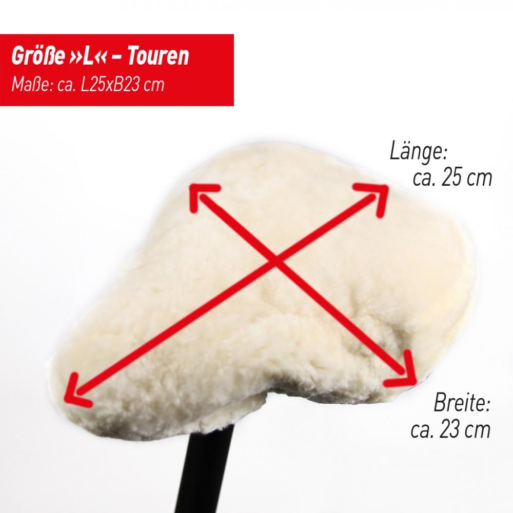 Haberland Sattelbezug Lammfell Gr. L beige - maximaler Sitzkomfort für Touren-Sättel