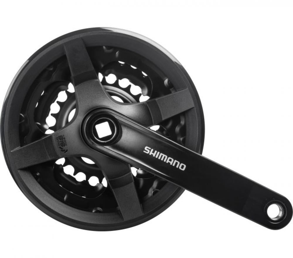 SHIMANO Kurbelgarnitur TOURNEY FC-TY301 Kurbelgarnitur - 6-fach, 7-fach, 8-fach, 150 mm, 42-34, 24 Zähne