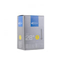Schwalbe Schlauch SV17 28 Zoll 1 1/8-1.75 Zoll, 28/47-622/635, 50mm Sclaverand-Ventil, Produktverpackung.