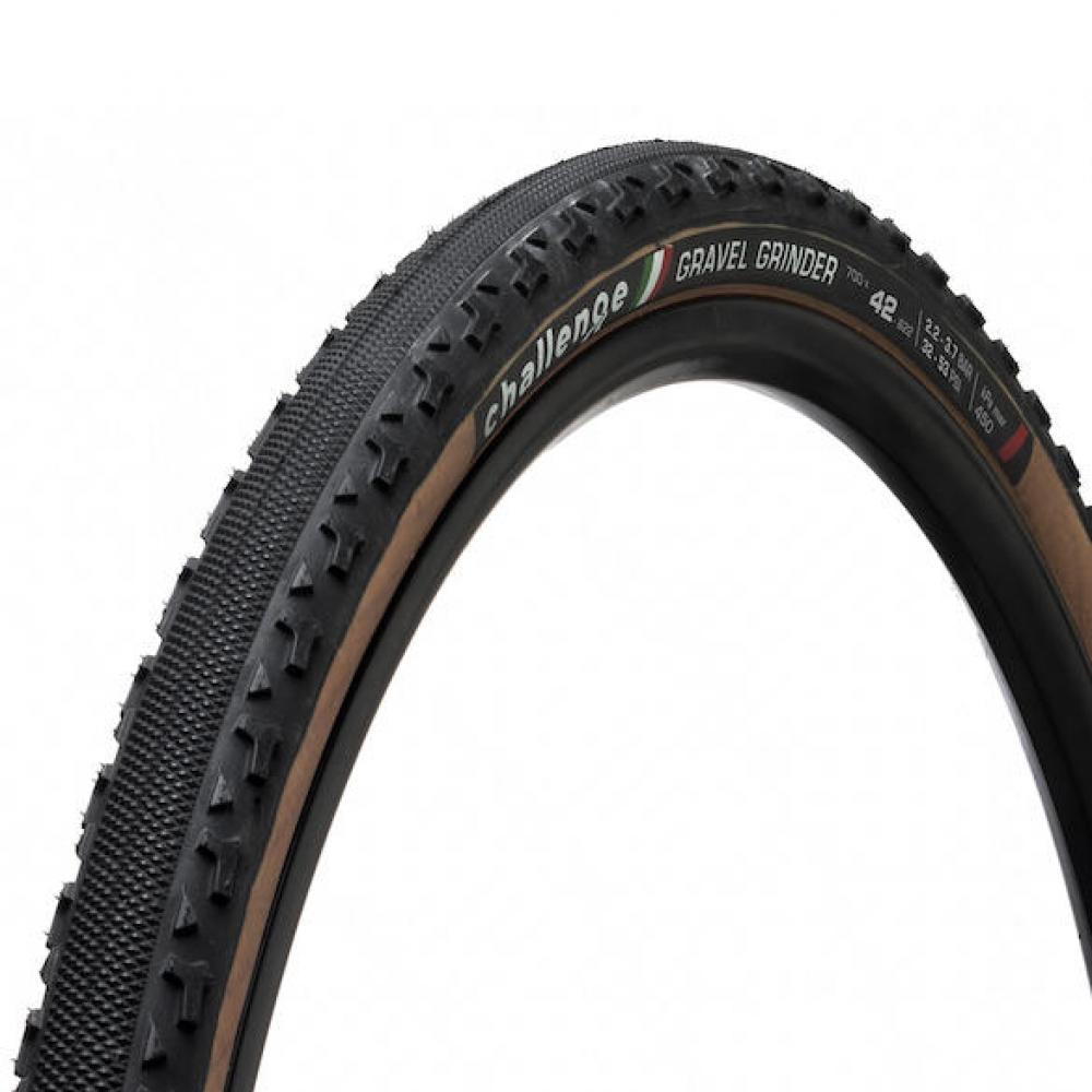 Challenge Gravel-Reifen Gravel Grinder Race Clincher 42-622 Schwarz/braun - schneller Gravel-Allrounder mit Pannenschutz