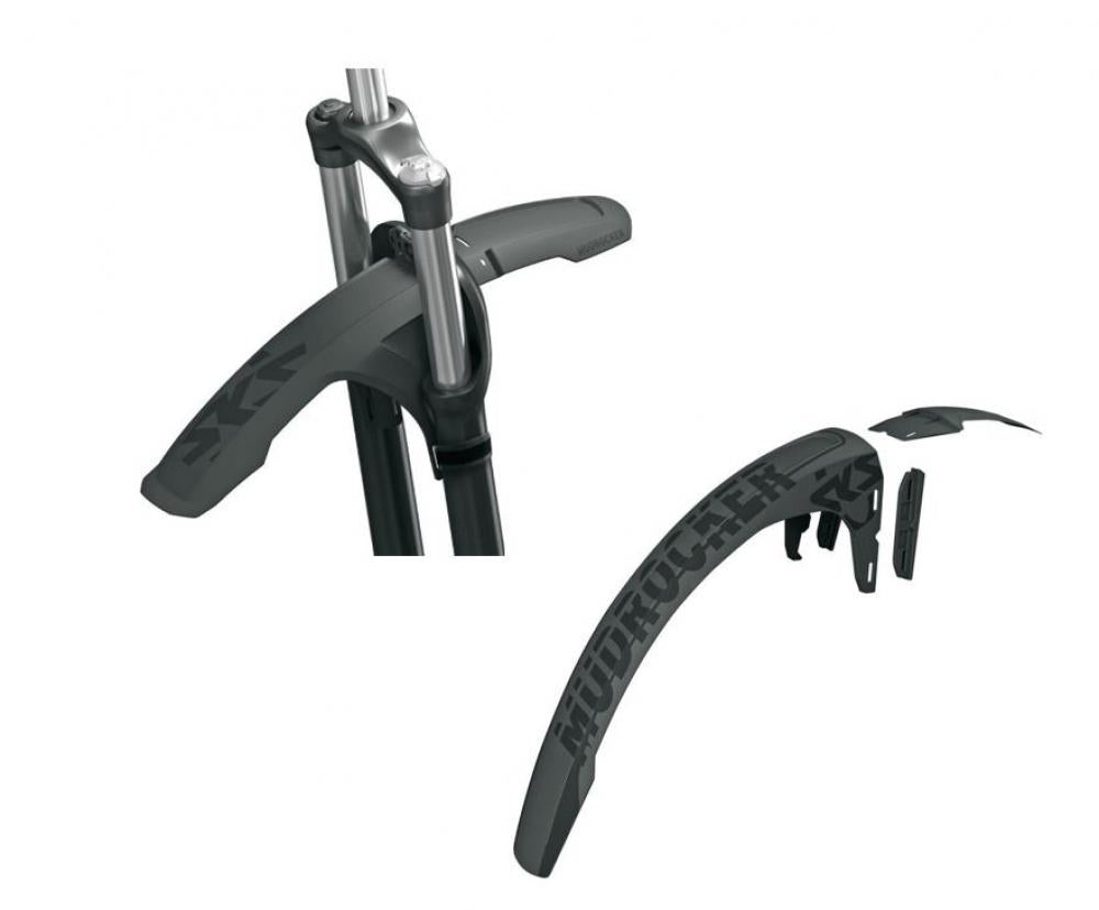 SKS MUDROCKER Schutzbleche Vorder- und Hinterrad für 27.5-29 Zoll Fahrräder, dunkelgrau.