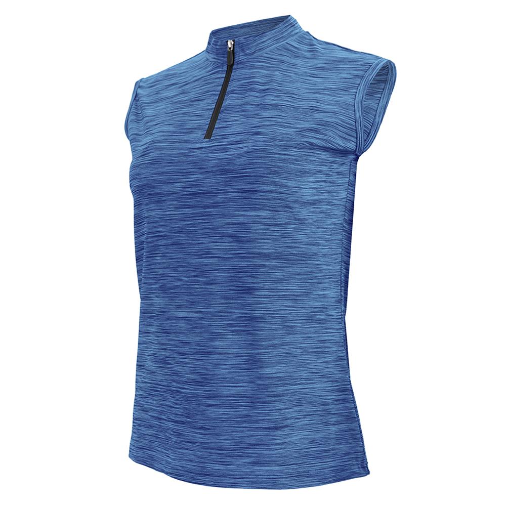 CHIBA Lady Melange Shirt Sleeveless - ärmelloses Radtrikot marine, S, atmungsaktiv